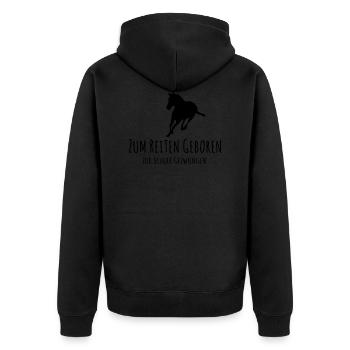 Meilleur T-shirt Design Riding Premium Gift - Veste à capuche bio Premium Unisexe - noir - Dos - Nico (187cm)