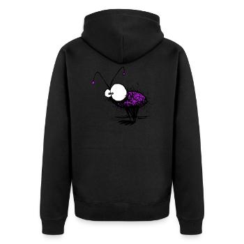 Illustration drôle de Mayfly - Veste à capuche bio Premium Unisexe - noir - Dos - Nico (187cm)