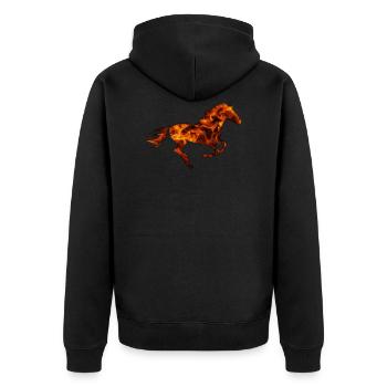 Cheval de cheval - Veste à capuche bio Premium Unisexe - noir - Dos - Nico (187cm)