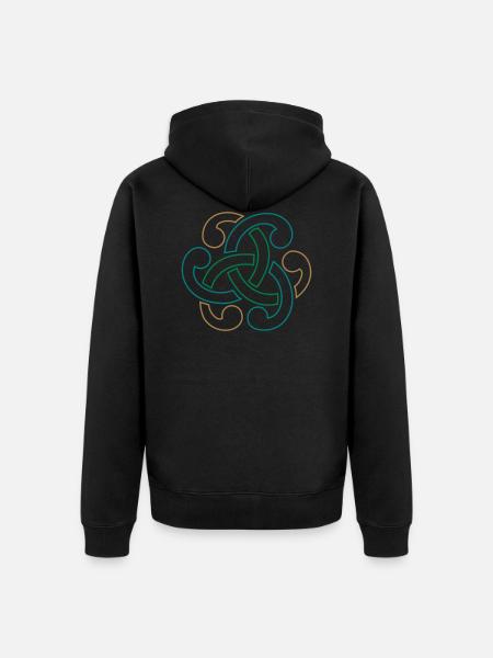Celtic knot - Unisex Premium Organic Zip Hoodie - black