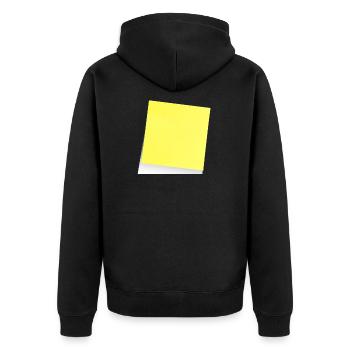note jaune , adhésif , sticky note - Veste à capuche bio Premium Unisexe - noir - Dos - Nico (187cm)