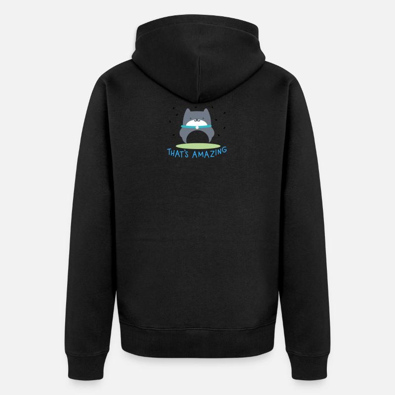 Drôle petit animal cool avec dire c'est incroyable - Veste à capuche bio Premium Unisexe - noir