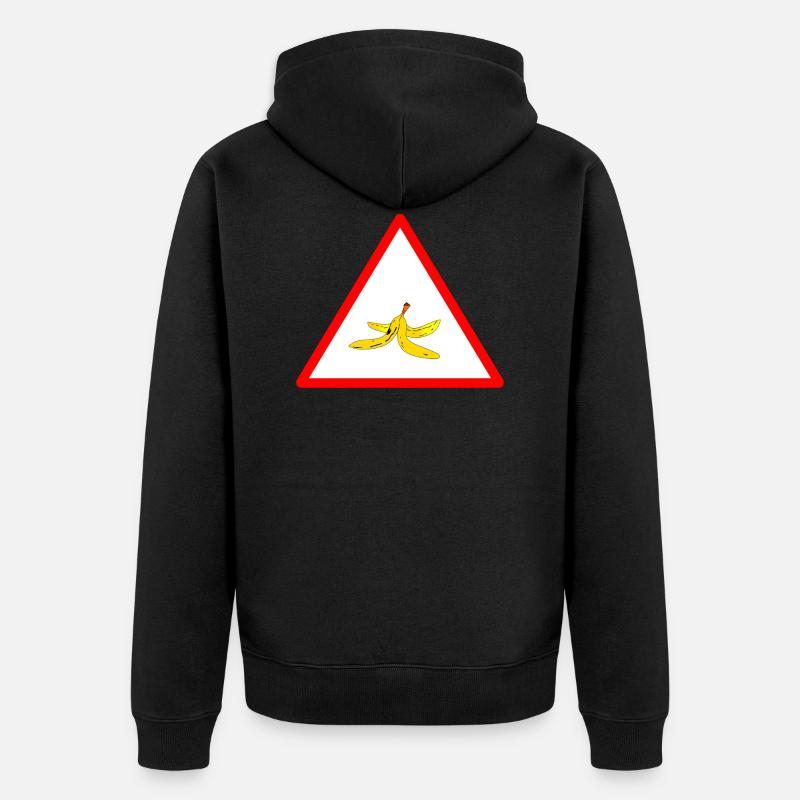 Attention Peau de banane - Veste à capuche bio Premium Unisexe - noir