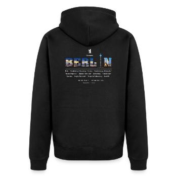 Berlin - Veste à capuche bio Premium Unisexe - noir - Dos - Nico (187cm)