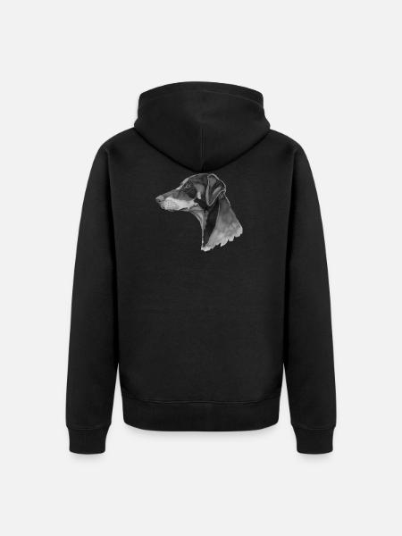 Doberman Pincher - Unisex Premium Organic Zip Hoodie - black