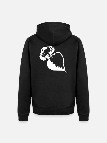 Radish tuber - Unisex Premium Organic Zip Hoodie - black