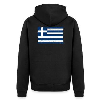 Grèce - Veste à capuche bio Premium Unisexe - noir - Dos - Nico (187cm)