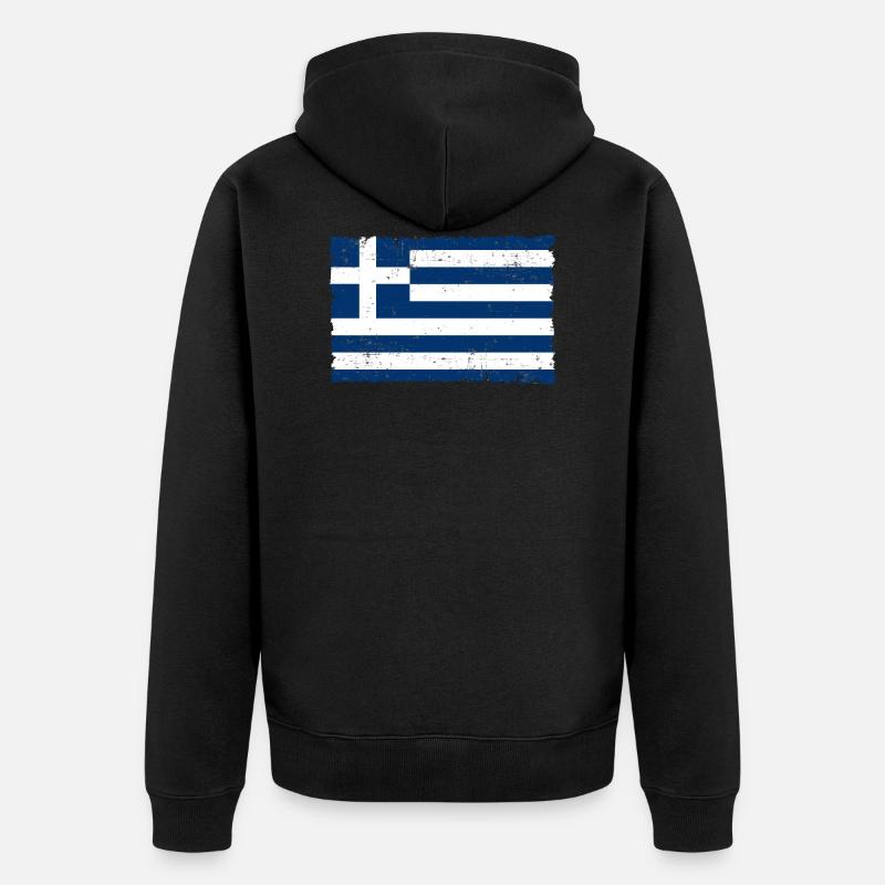 Grèce - Veste à capuche bio Premium Unisexe - noir