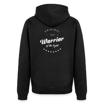 guerrier de la lumière B - Veste à capuche bio Premium Unisexe - noir - Dos - Nico (187cm)