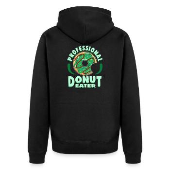 Chemise Cool Donut 'Professionnelle Donut Eater' - Veste à capuche bio Premium Unisexe - noir - Dos - Nico (187cm)