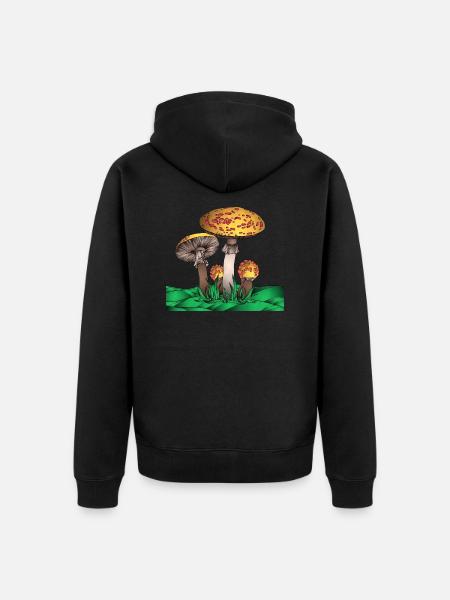 Magic Mushroom - Unisex Premium Bio Zip Hoodie - Schwarz