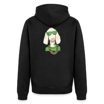 Hiphop de chèvre - chèvre - HipHop - Veste à capuche bio Premium Unisexe - noir - Dos - Nico (187cm)