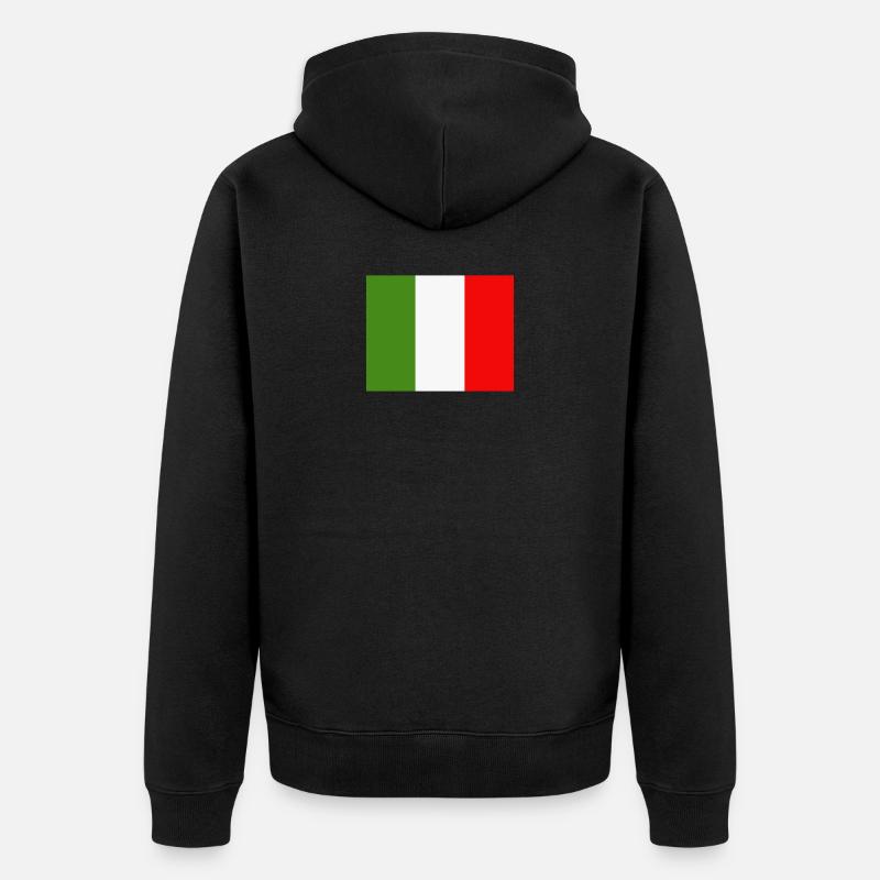 Drapeau de l'Italie - Veste à capuche bio Premium Unisexe - noir