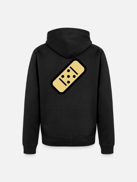 Comic Pflaster - Unisex Premium Bio Zip Hoodie - Schwarz