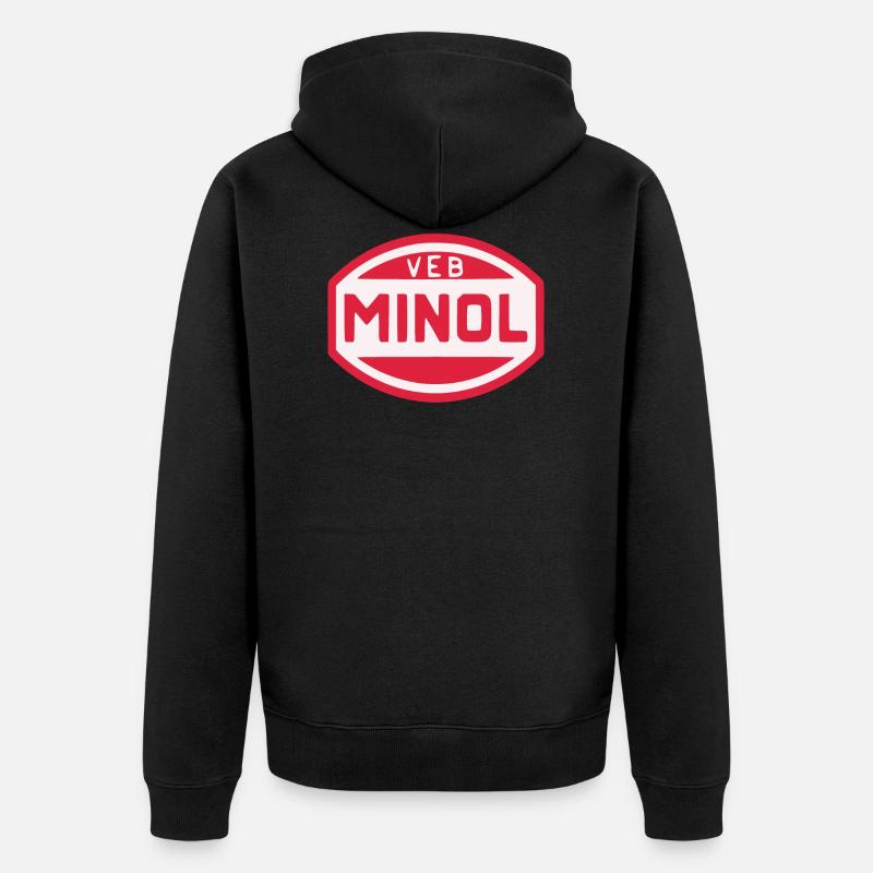 VEB Minol - Unisex Premium Bio Zip Hoodie - Schwarz