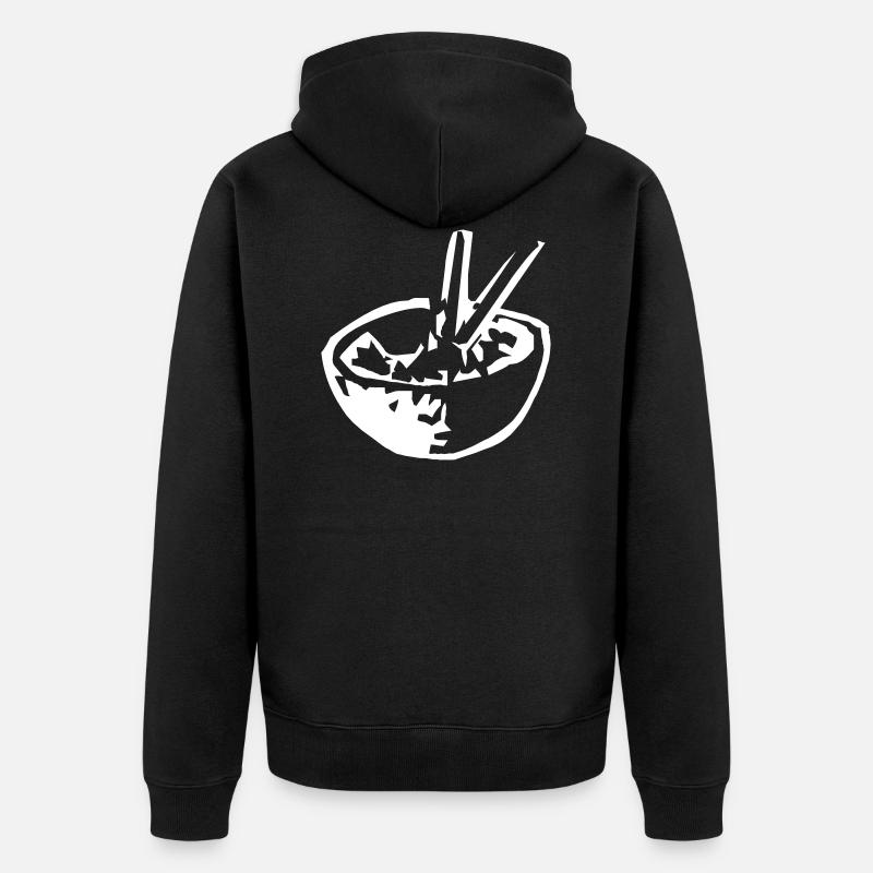 Énaille avec repas - Veste à capuche bio Premium Unisexe - noir
