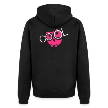 ambiance d'humeur hibou rose cool - Veste à capuche bio Premium Unisexe - noir - Dos - Nico (187cm)