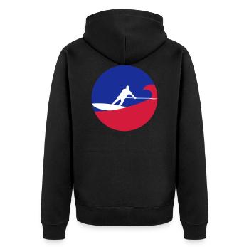 surfer sur sup - Veste à capuche bio Premium Unisexe - noir - Dos - Nico (187cm)