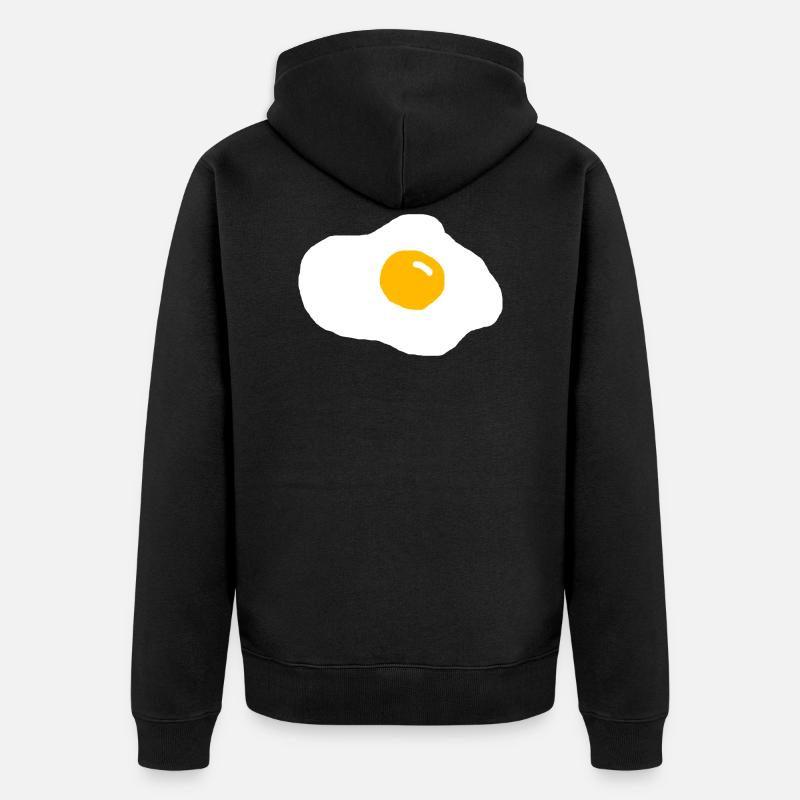 Spiegelei - Unisex Premium Bio Zip Hoodie - Schwarz