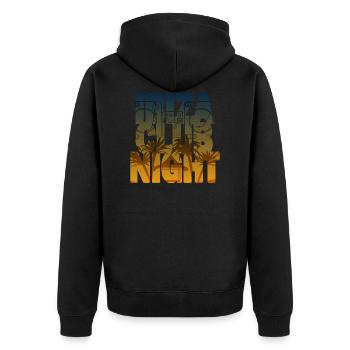 Soirée Club d'Ibiza - Veste à capuche bio Premium Unisexe - noir - Dos - Nico (187cm)