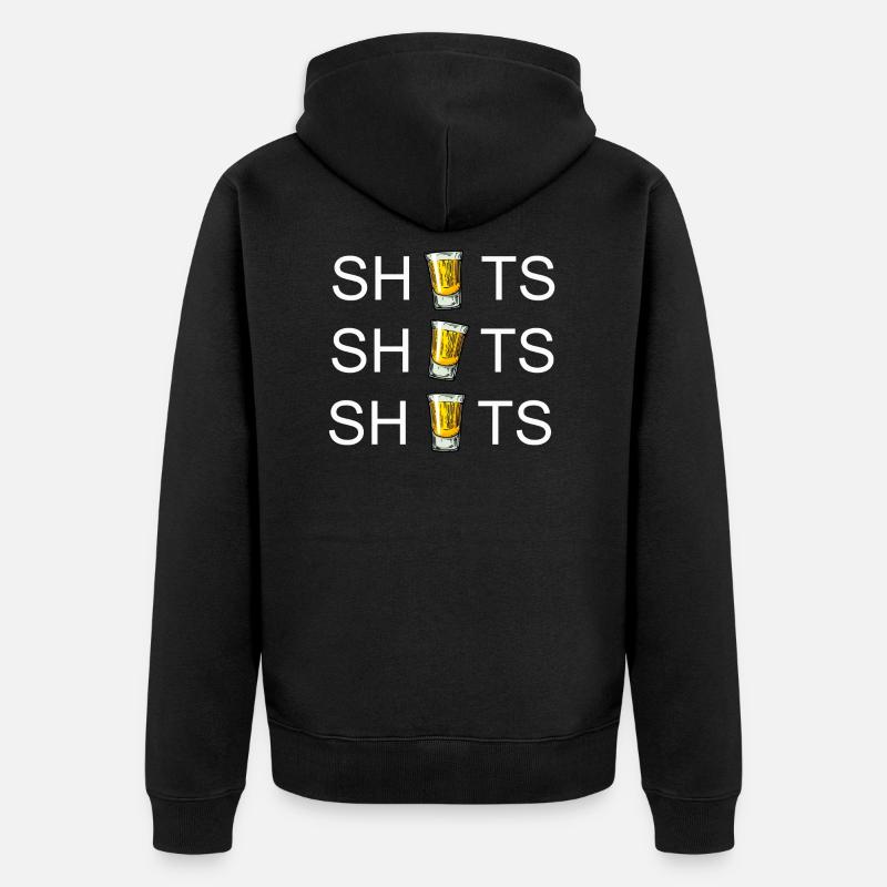 SHOTS SHOTS SHOTS (Téquila Shots) - Veste à capuche bio Premium Unisexe - noir