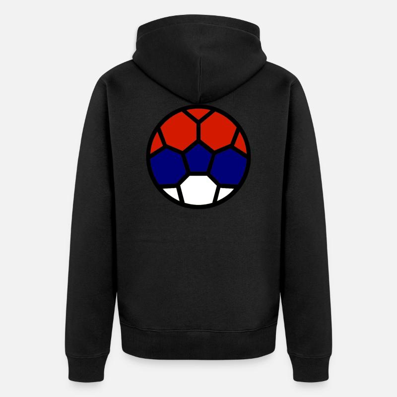  Drapeau Serbie Coupe du monde - Veste à capuche bio Premium Unisexe - noir
