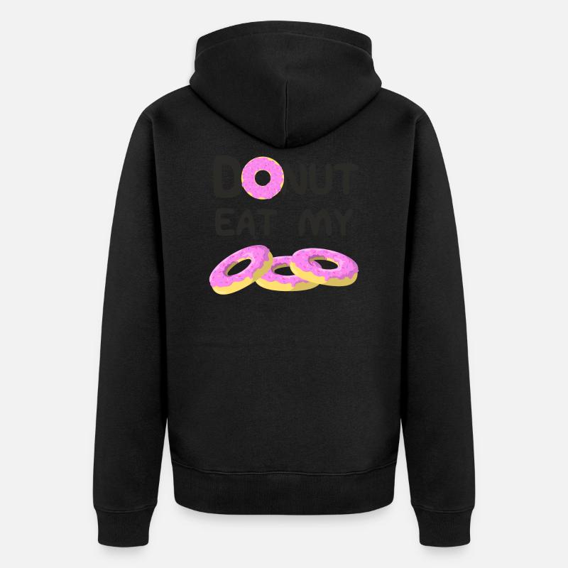Ne mange pas mes beignets! - Veste à capuche bio Premium Unisexe - noir