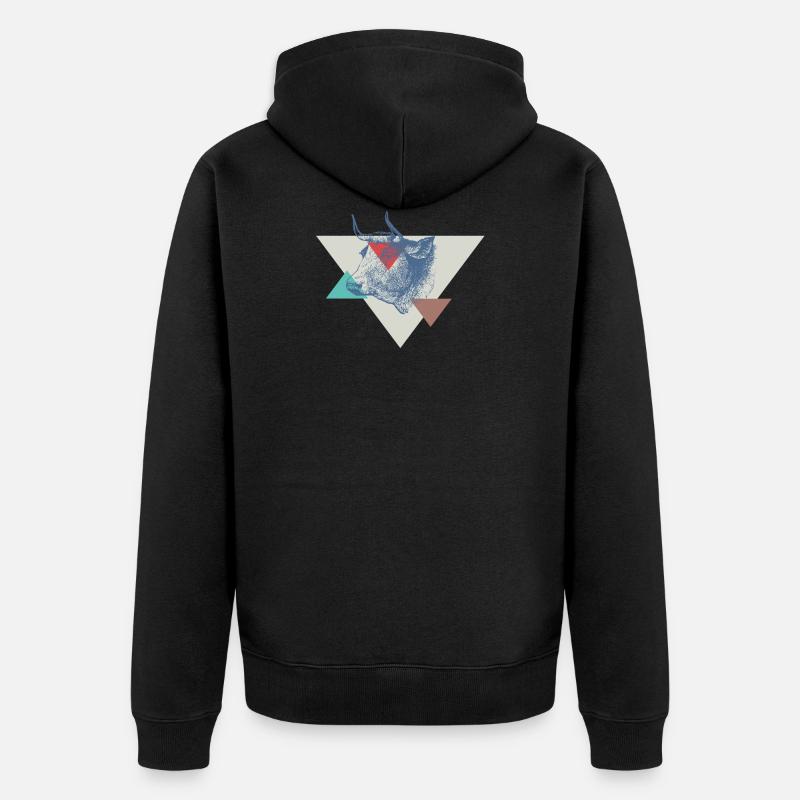 Conception de triangle de vache - Veste à capuche bio Premium Unisexe - noir