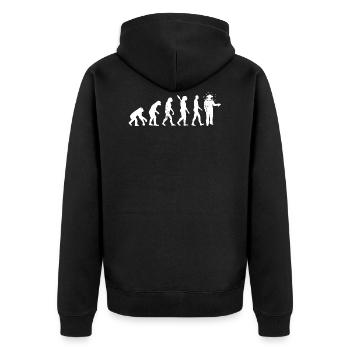 Beekeeper Bees Honey Profession Hobby Gift Honeycomb Yellow - Unisex Premium Organic Zip Hoodie - black - Back - Nico (187cm)