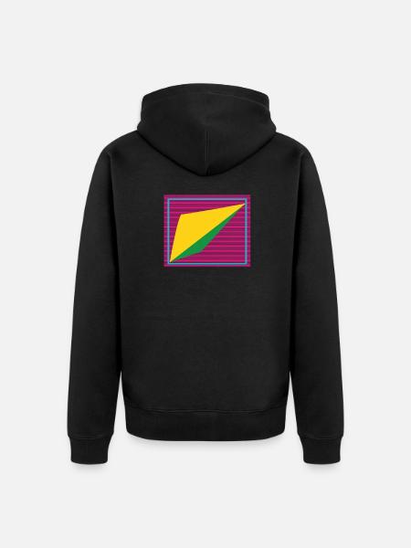 Retro form - Unisex Premium Organic Zip Hoodie - black