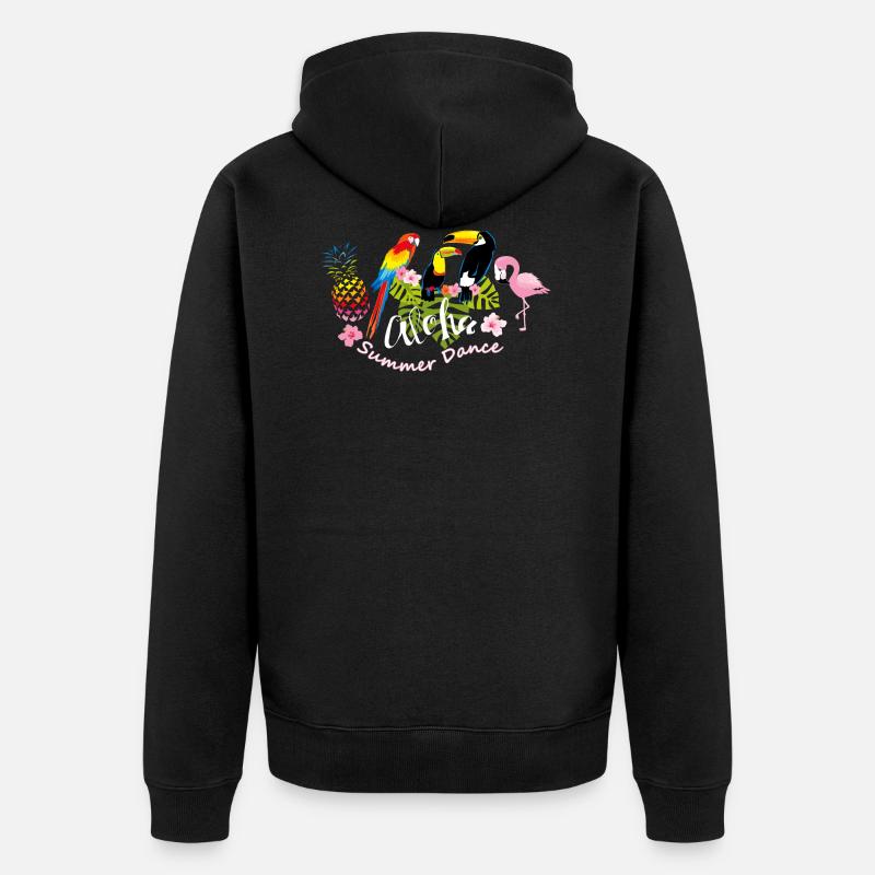 Summer Dance - Concours d'été Aloha - Veste à capuche bio Premium Unisexe - noir