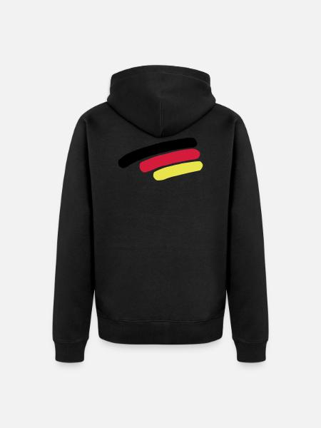 Germany flag - Unisex Premium Organic Zip Hoodie - black