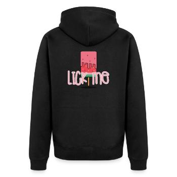 Me lécher - Veste à capuche bio Premium Unisexe - noir - Dos - Nico (187cm)