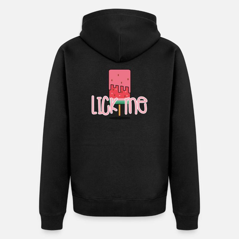 Me lécher - Veste à capuche bio Premium Unisexe - noir