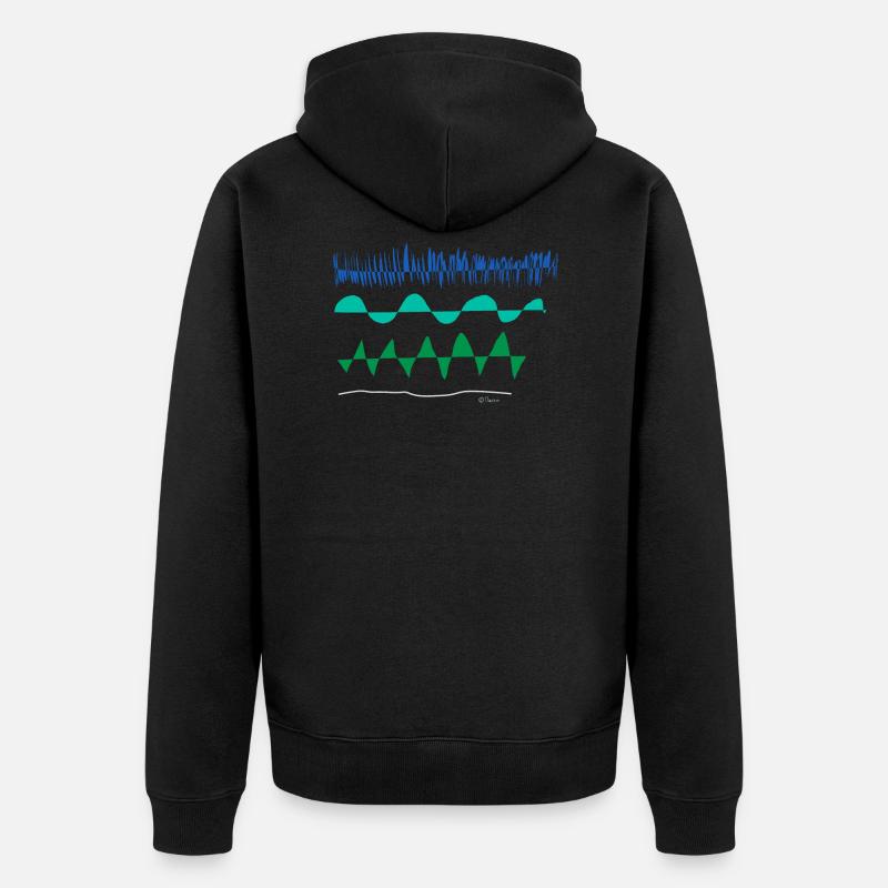 Dessin abstrait Rapide et lent - Veste à capuche bio Premium Unisexe - noir