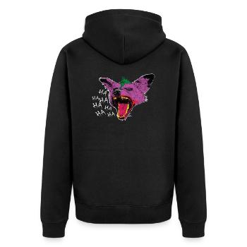 Hyènes - hyène - Veste à capuche bio Premium Unisexe - noir - Dos - Nico (187cm)