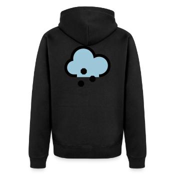 Icône ou icône de météo Neige et giboulée - Veste à capuche bio Premium Unisexe - noir - Dos - Nico (187cm)