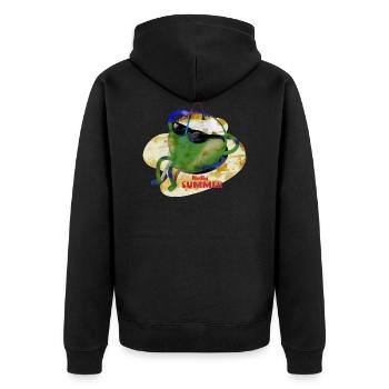 Noix de coco 01 - Veste à capuche bio Premium Unisexe - noir - Dos - Nico (187cm)