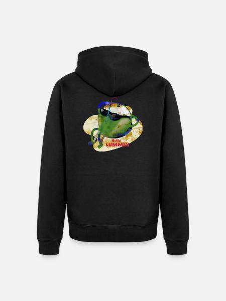 Coconut 01 - Unisex Premium Organic Zip Hoodie - black