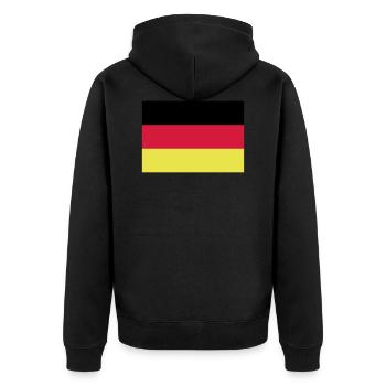 Drapeau de l'Allemagne 4 - Veste à capuche bio Premium Unisexe - noir - Dos - Nico (187cm)