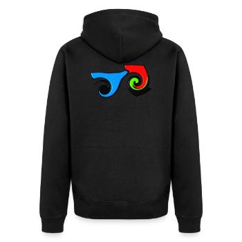 6235236 - Unisex Premium Bio Zip Hoodie - Schwarz - Hinten - Nico (187cm)