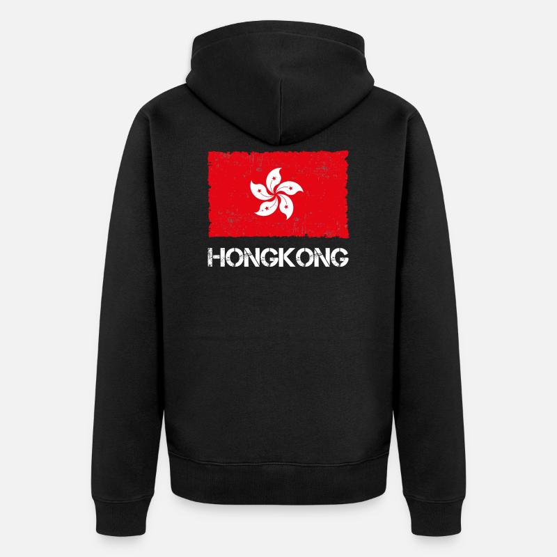 Hong-Kong - Veste à capuche bio Premium Unisexe - noir