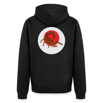 Scorpion du zodiaque avec piqûre de poison - Veste à capuche bio Premium Unisexe - noir - Dos - Nico (187cm)