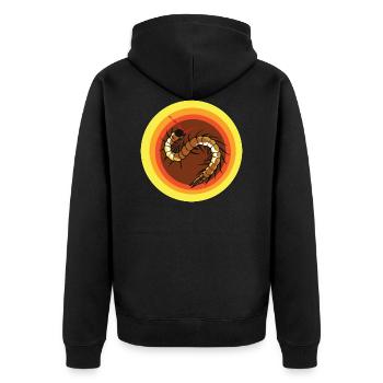 poisonous scolopender and centipede - Unisex Premium Organic Zip Hoodie - black - Back - Nico (187cm)