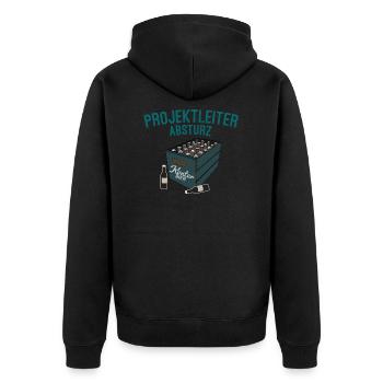 Festival - Unisex Premium Bio Zip Hoodie - Schwarz - Hinten - Nico (187cm)