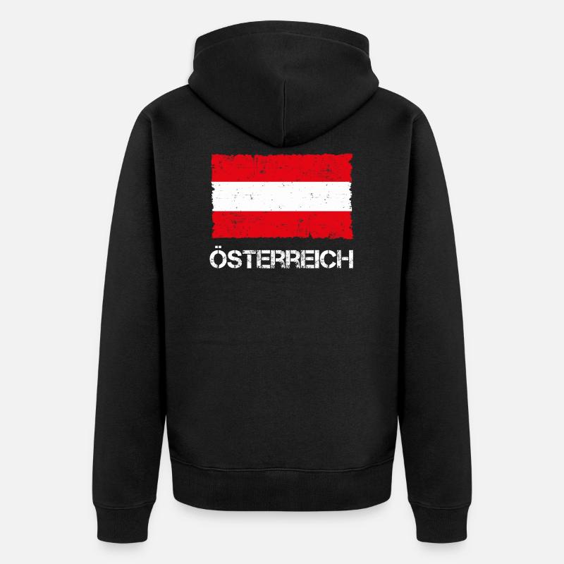 Autriche - Veste à capuche bio Premium Unisexe - noir