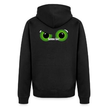 Ruhr pot yeux verts - Veste à capuche bio Premium Unisexe - noir - Dos - Nico (187cm)