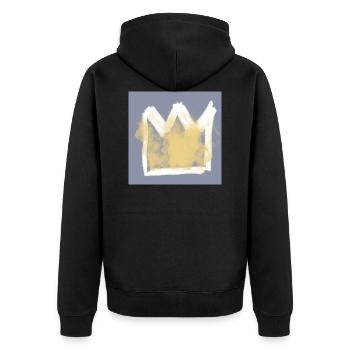 Couronne - Veste à capuche bio Premium Unisexe - noir - Dos - Nico (187cm)