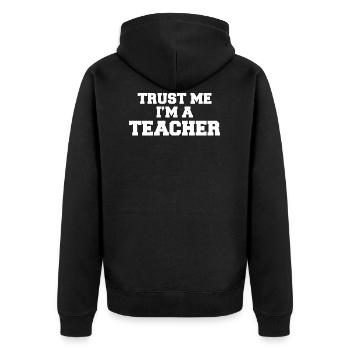 T-shirt de professeur - Veste à capuche bio Premium Unisexe - noir - Dos - Nico (187cm)