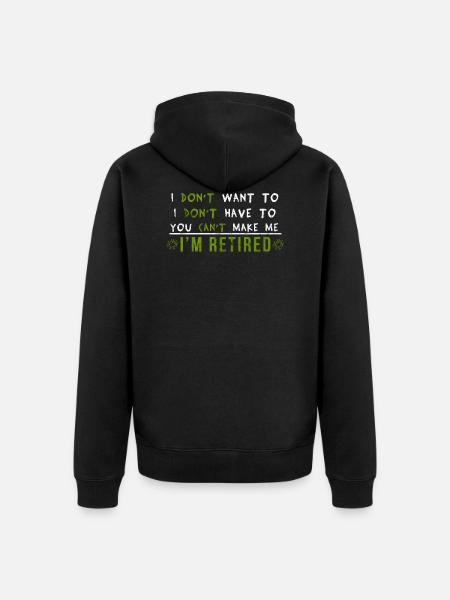 retirement - Unisex Premium Organic Zip Hoodie - black
